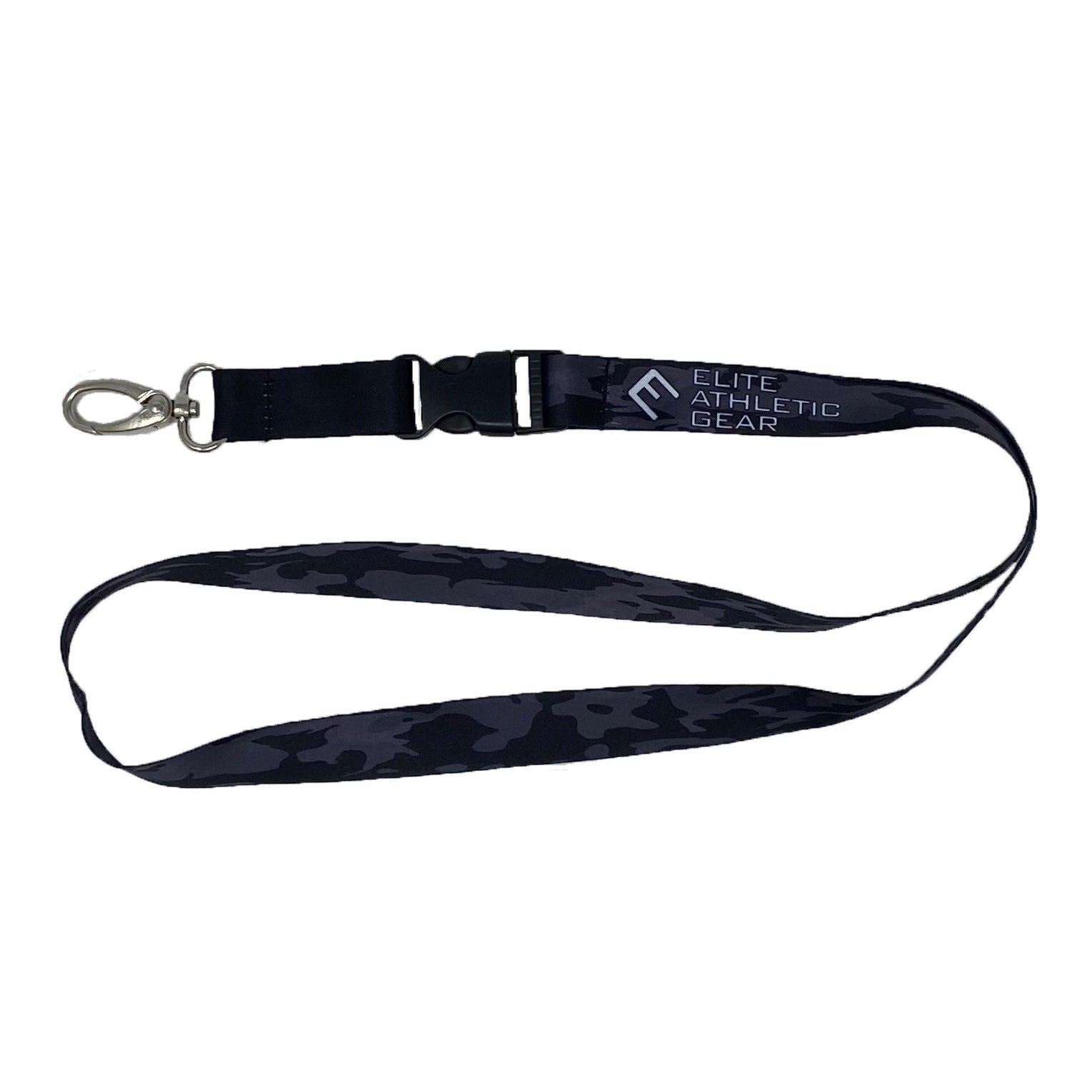 Blackout Camo Lanyard - Tactical ID Badge Holder for Security, Events & Outdoor Activities | Durable Nylon Neck Strap for Work, Hiking & Travel