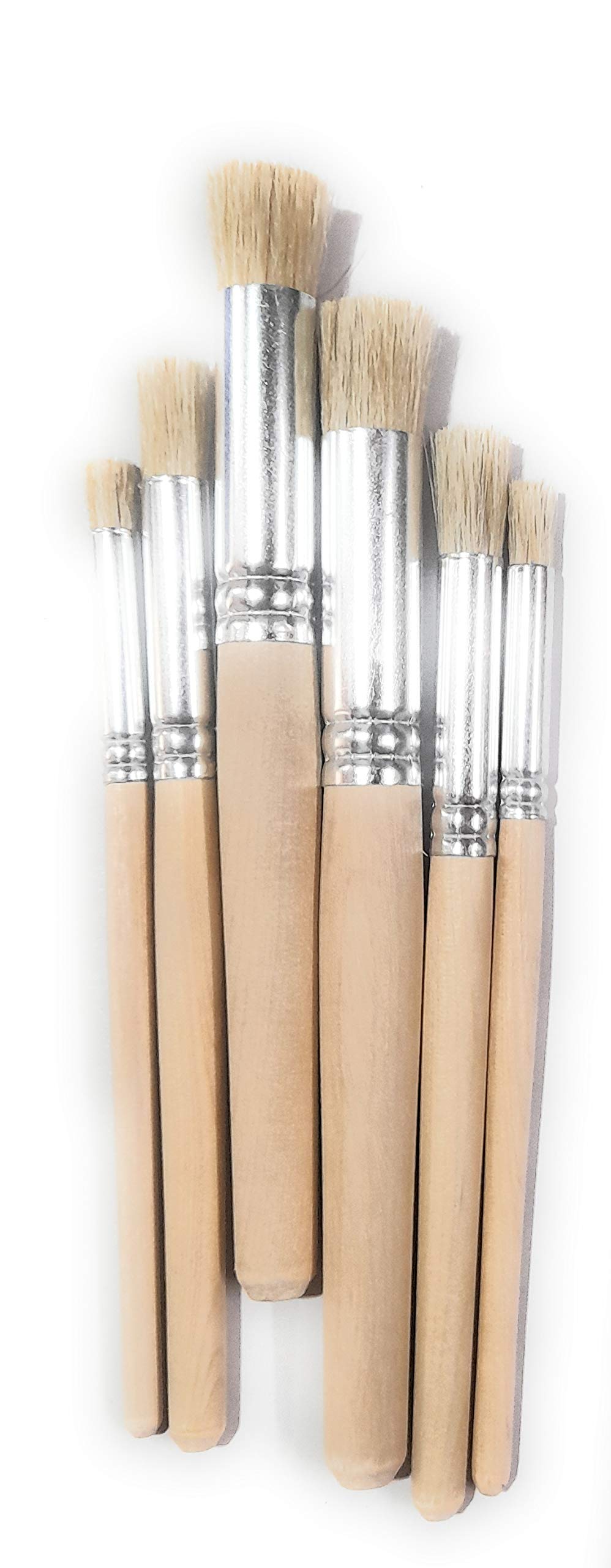 Ditya Crafts Stencils Brush Set - 6 Piece Artist Paint Brushes for Acrylic, Watercolor & Oil Painting - Perfect for DIY Art, Calligraphy & Home Decor Projects