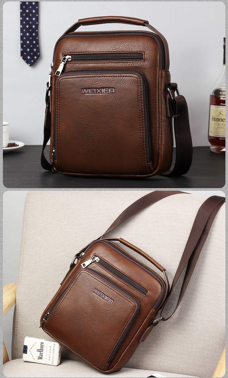 Men's Genuine Leather Crossbody Bag - Stylish Messenger Handbag for Business & Travel - Perfect for Work, Commuting & Summer Outings