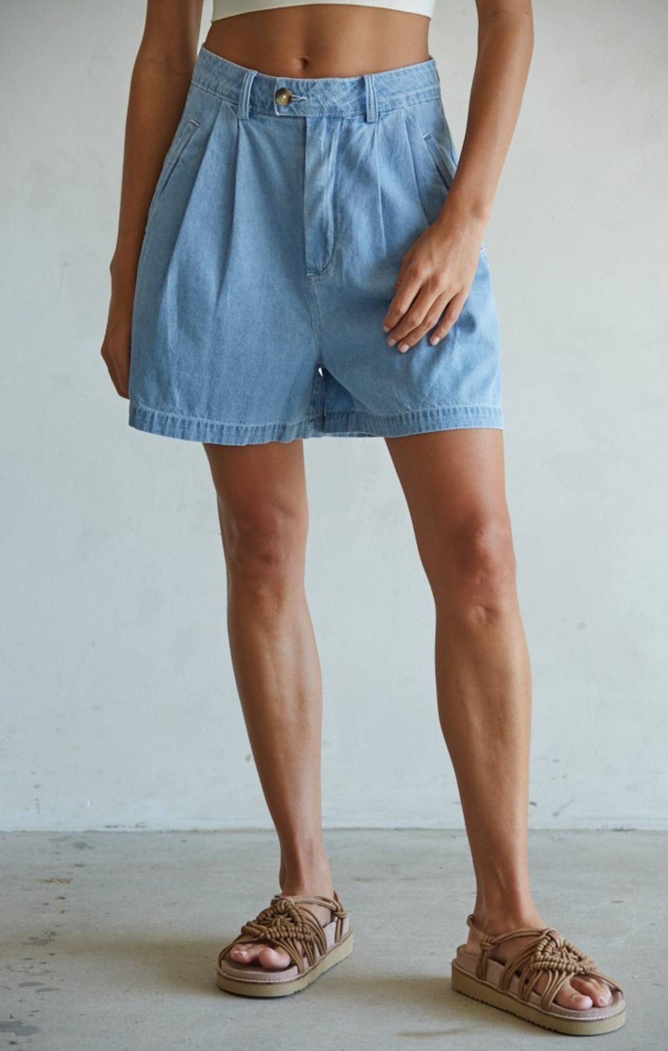 Playbook Denim Shorts for Women - High Waisted Stretch Denim Shorts | Comfortable & Stylish | Perfect for Summer, Beach, and Casual Outings