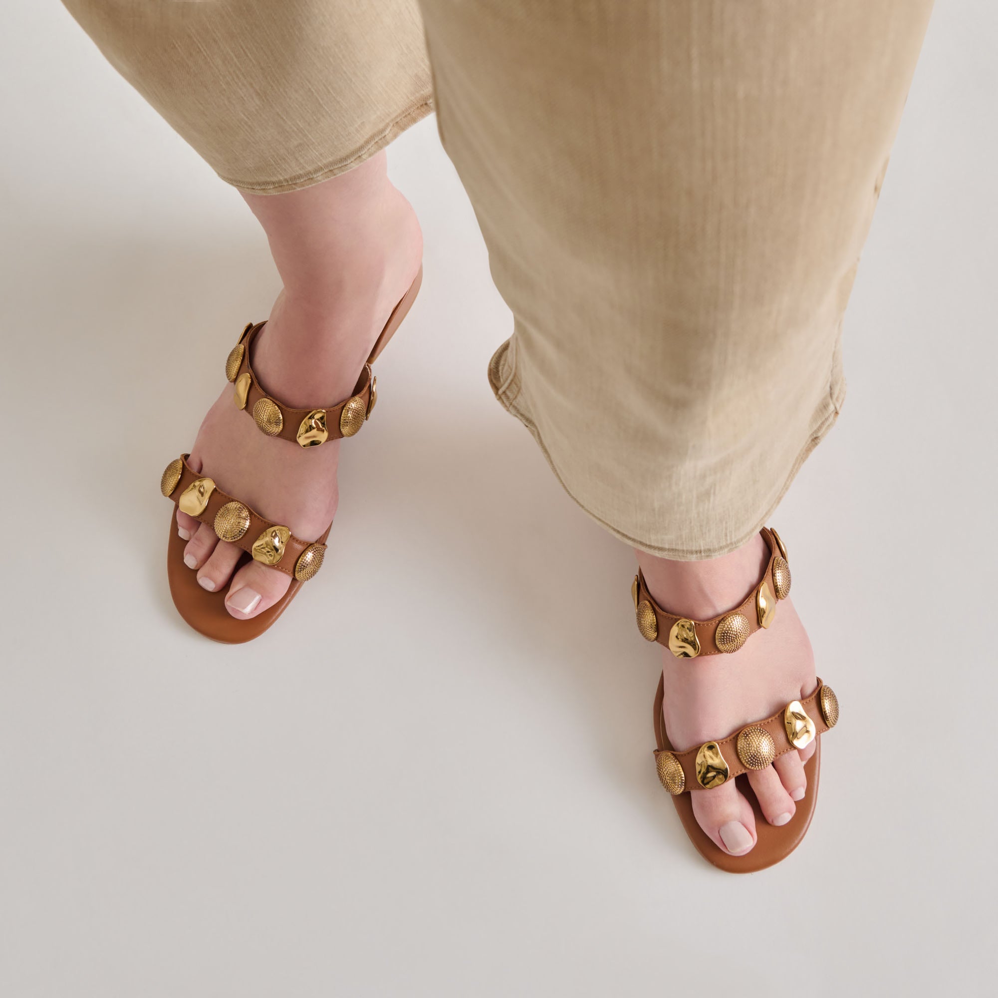 Farrow Leather Sandals for Women - Genuine Saddle Leather Comfortable Summer Slide Sandals | Perfect for Beach, Vacation, and Casual Outings