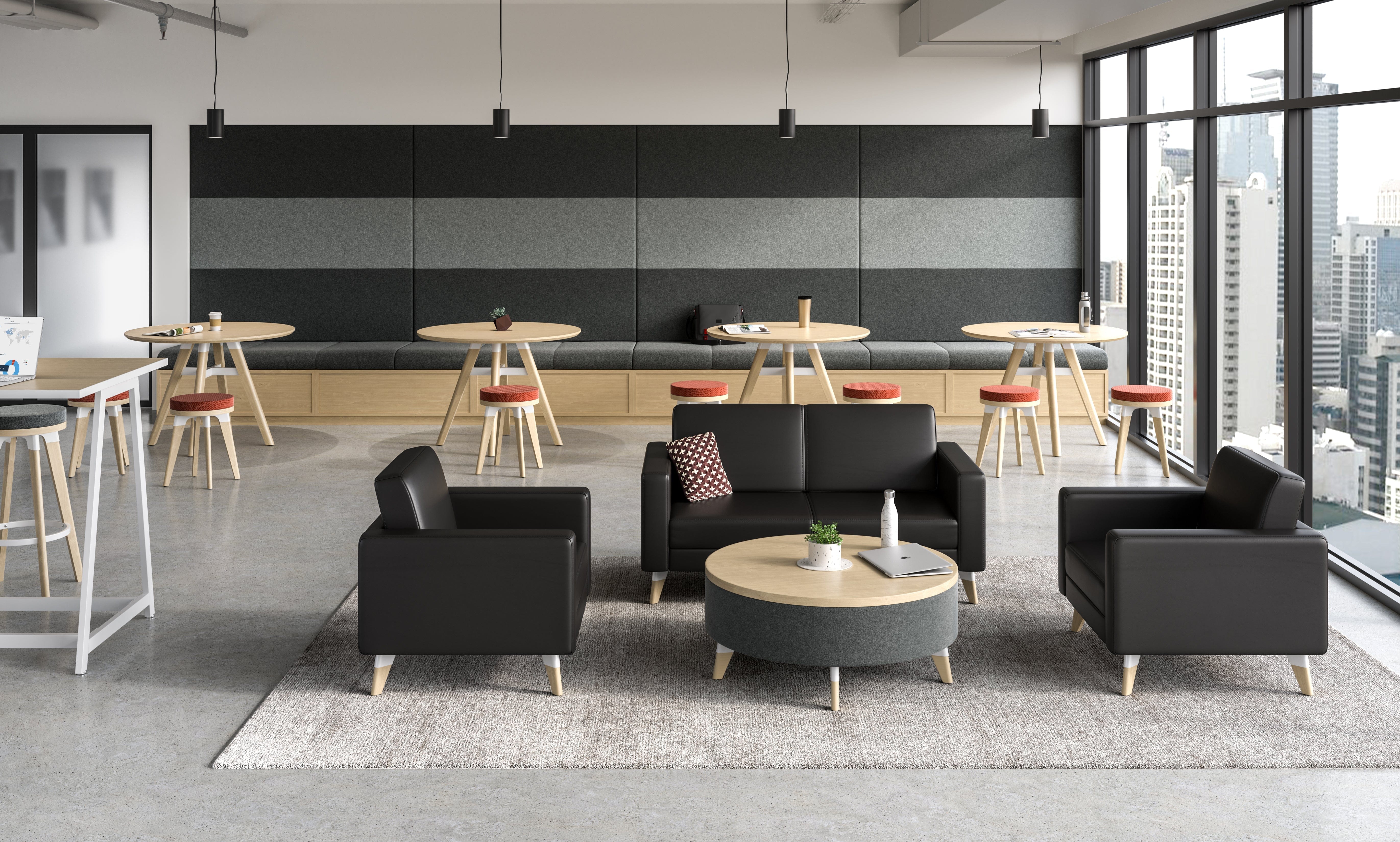 Safco Modern Lounge Chair Without Legs - Ergonomic Design for Office, Living Room & Waiting Areas [Model 1732]