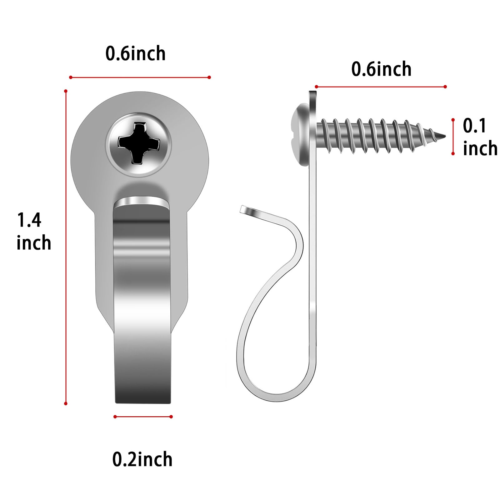 HiGift 36 Pack Screw-in String Light Hooks for Outdoor Christmas Lights - Heavy Duty Wire Hooks for Patio, Garden, and Holiday Decorations (Perfect for Hanging Fairy Lights, Lanterns & Decorative Lighting)