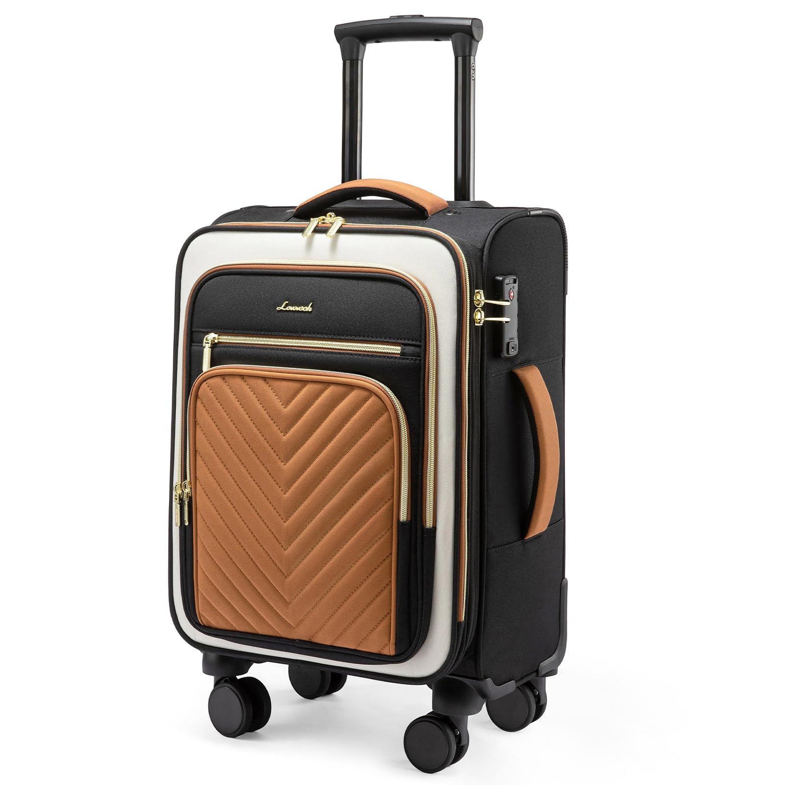 LOVEVOOK 20 Inch Carry On Luggage 22x14x9 Airline Approved Softside Rolling Suitcase with Wheels & TSA Lock - Lightweight Travel Luggage for Women & Men - Perfect for Business Trips, Weekend Getaways & Air Travel
