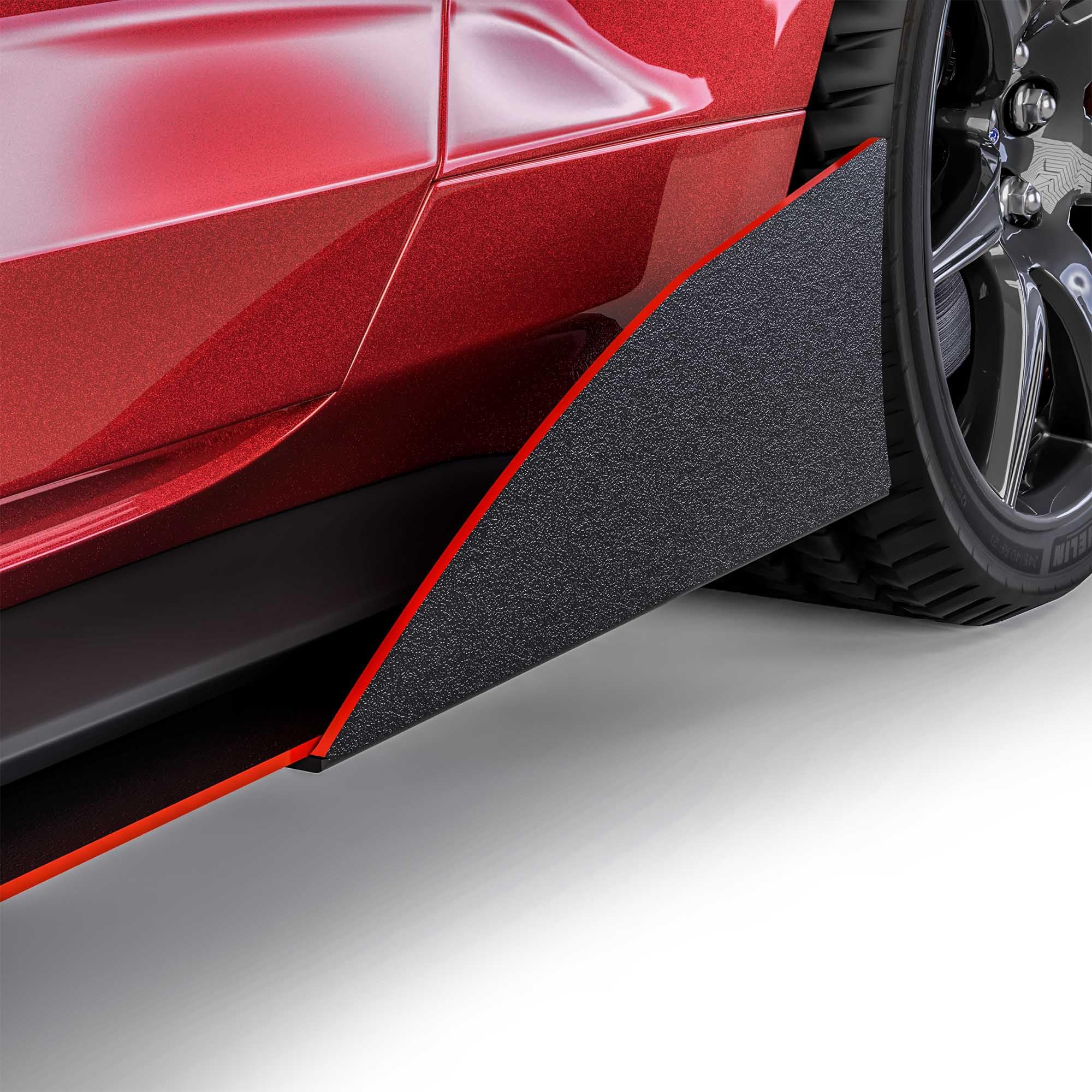 Vicrez VZR1 Style Side Skirt Splitter vz102164 for Ford Mustang 2015-2025 - Enhance Aerodynamics & Style for Street Racing & Car Shows