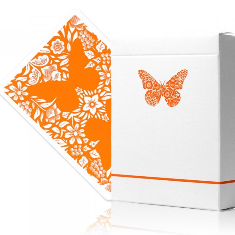 Orange Butterfly Playing Cards - Premium Quality Deck for Card Games, Magic Tricks & Collectors | Perfect for Poker, Blackjack & Cardistry Enthusiasts