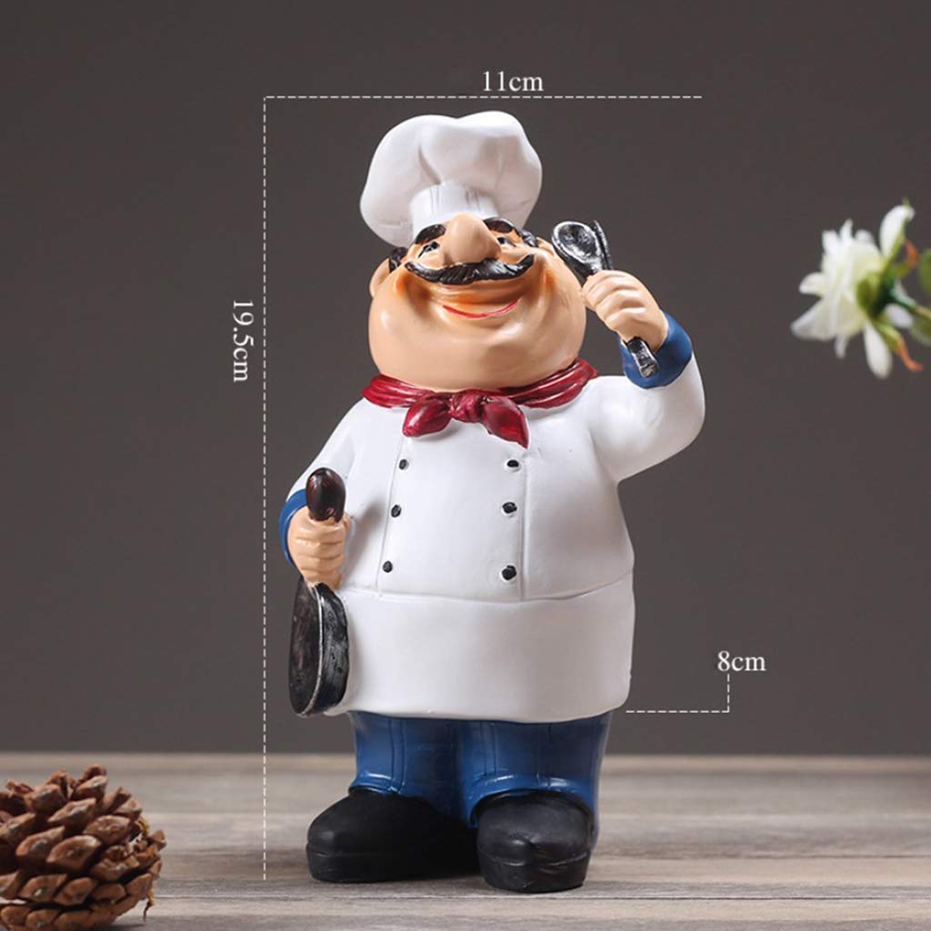 Chef Figurine Set - Elegant Tabletop Centerpiece Decor for Kitchen, Dining Room & Home Collection | Perfect for Housewarming Gifts, Restaurant Decor & Collectors