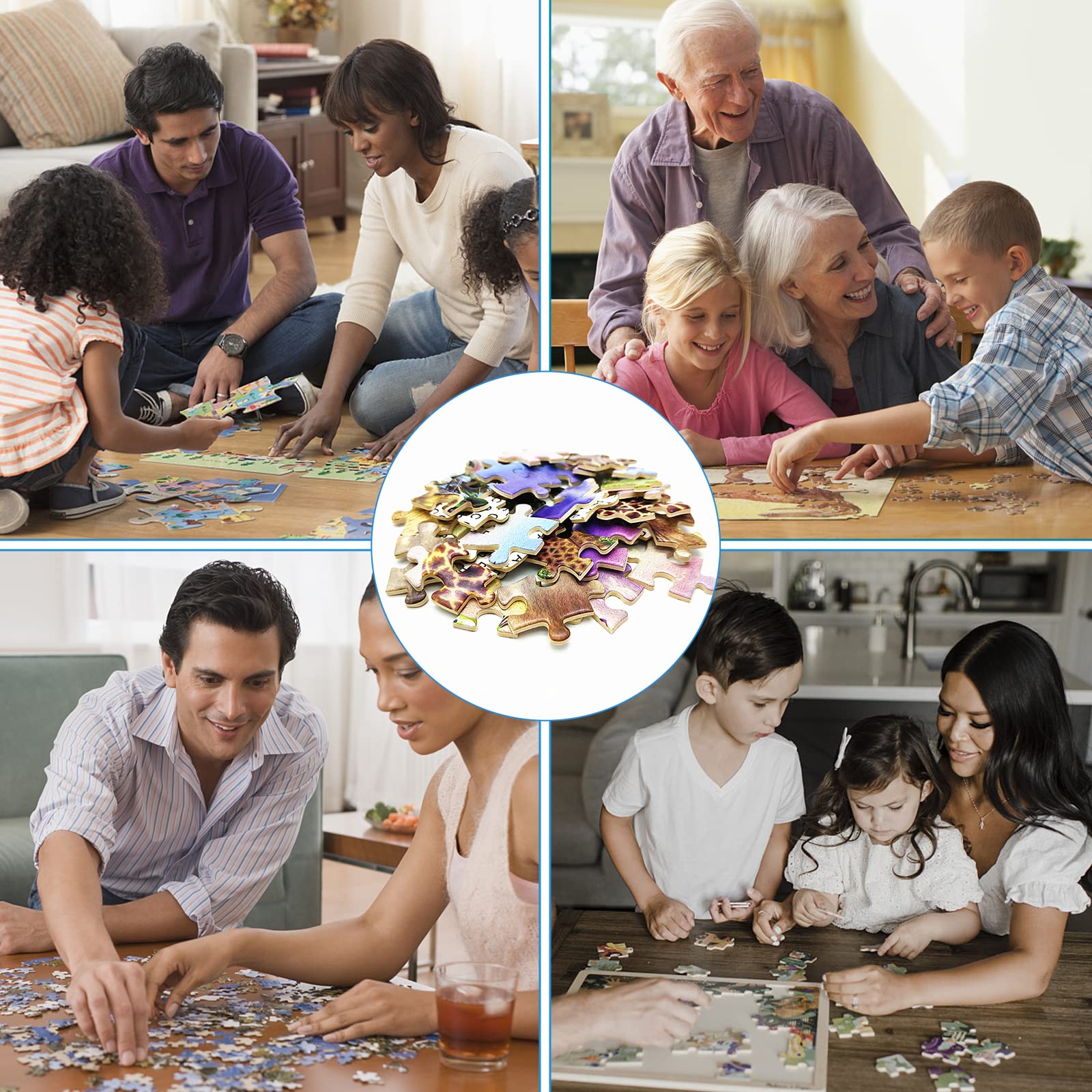 1000-Piece African Animal Jigsaw Puzzle - Jungle Scene with Elephants & Wildlife for Adults | Home Decor, School Supplies & Educational Activity | Perfect for Relaxation, Family Bonding & Classroom Learning