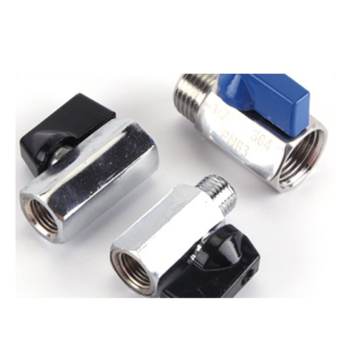 Unifizz 304 Stainless Steel Ball Valve Switch - G1 External Thread, Tube Connector (5PCS, Silver) - Ideal for Water, Gas & Industrial Pipe Systems