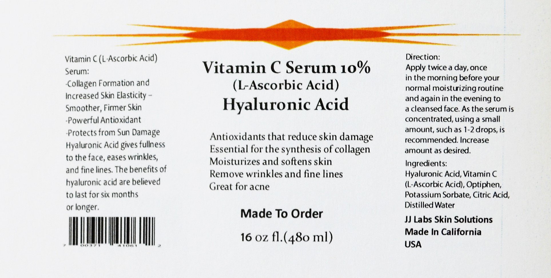 Best 10% Vitamin C Serum with Hyaluronic Acid for Anti-Aging | Brightening & Hydrating Face Serum for Glowing Skin | Day & Night Skincare Routine