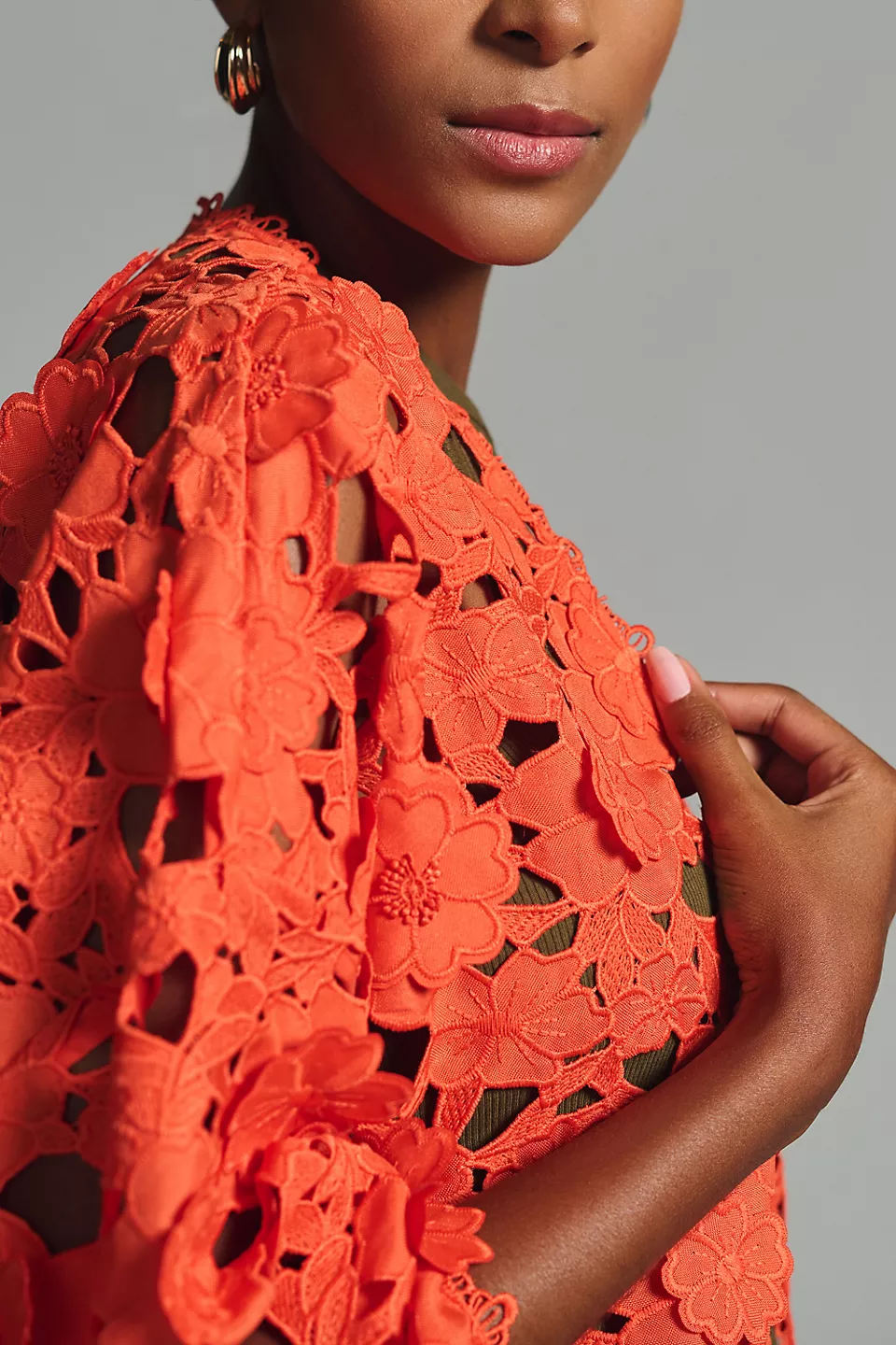 Elegant Floral Lace Cut-Out Bolero Jacket for Women - Perfect for Weddings, Parties & Special Occasions