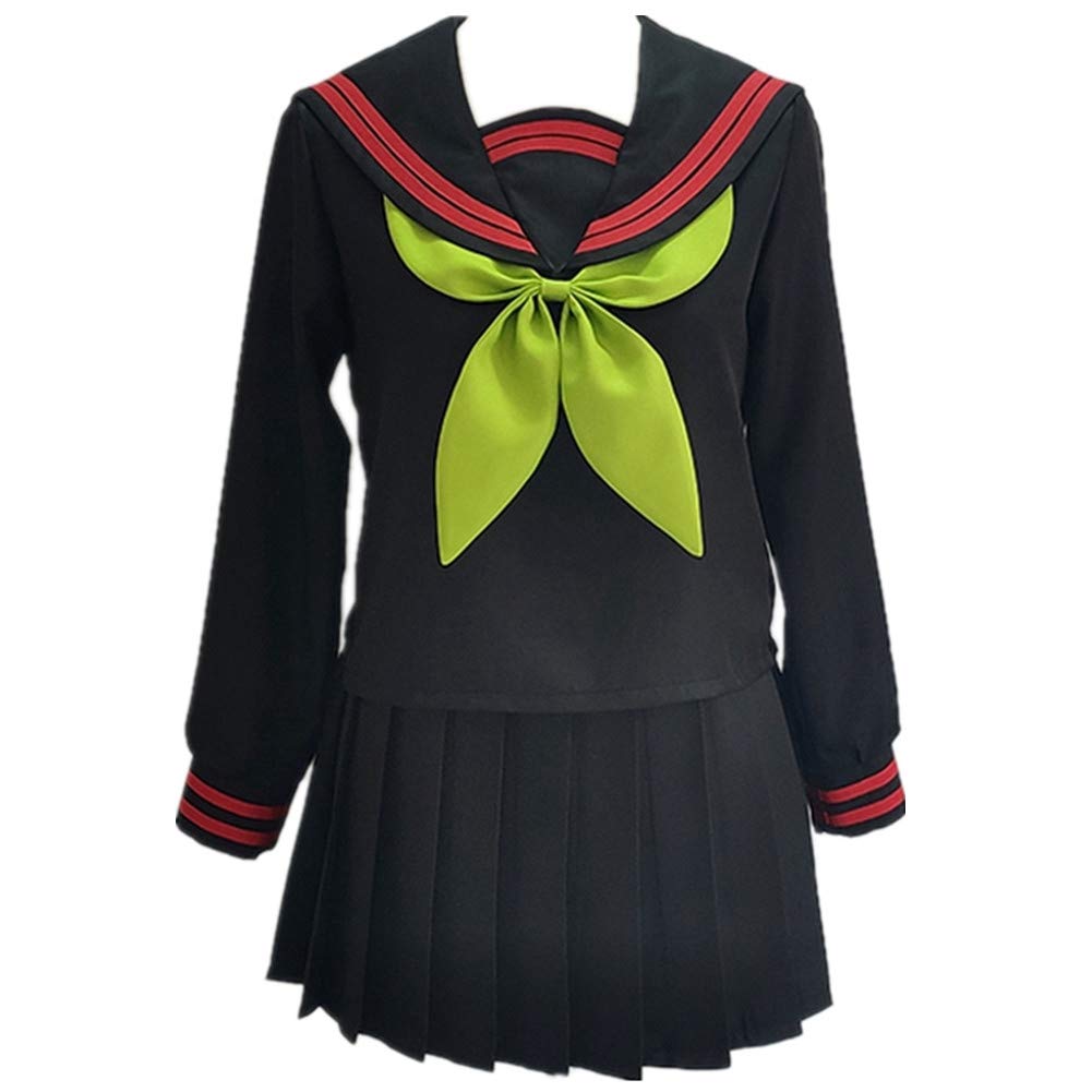 Demon Slayer Kimetsu no Yaiba Nezuko Kamado & Makomo Cosplay Costume - Anime School Uniform Sailor Suit Outfit for Halloween, Comic Con & Cosplay Events