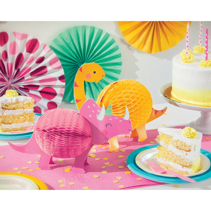 12-Piece Bulk Dinosaur Centerpieces for Girls - Perfect for Birthday Parties, Baby Showers & Themed Events