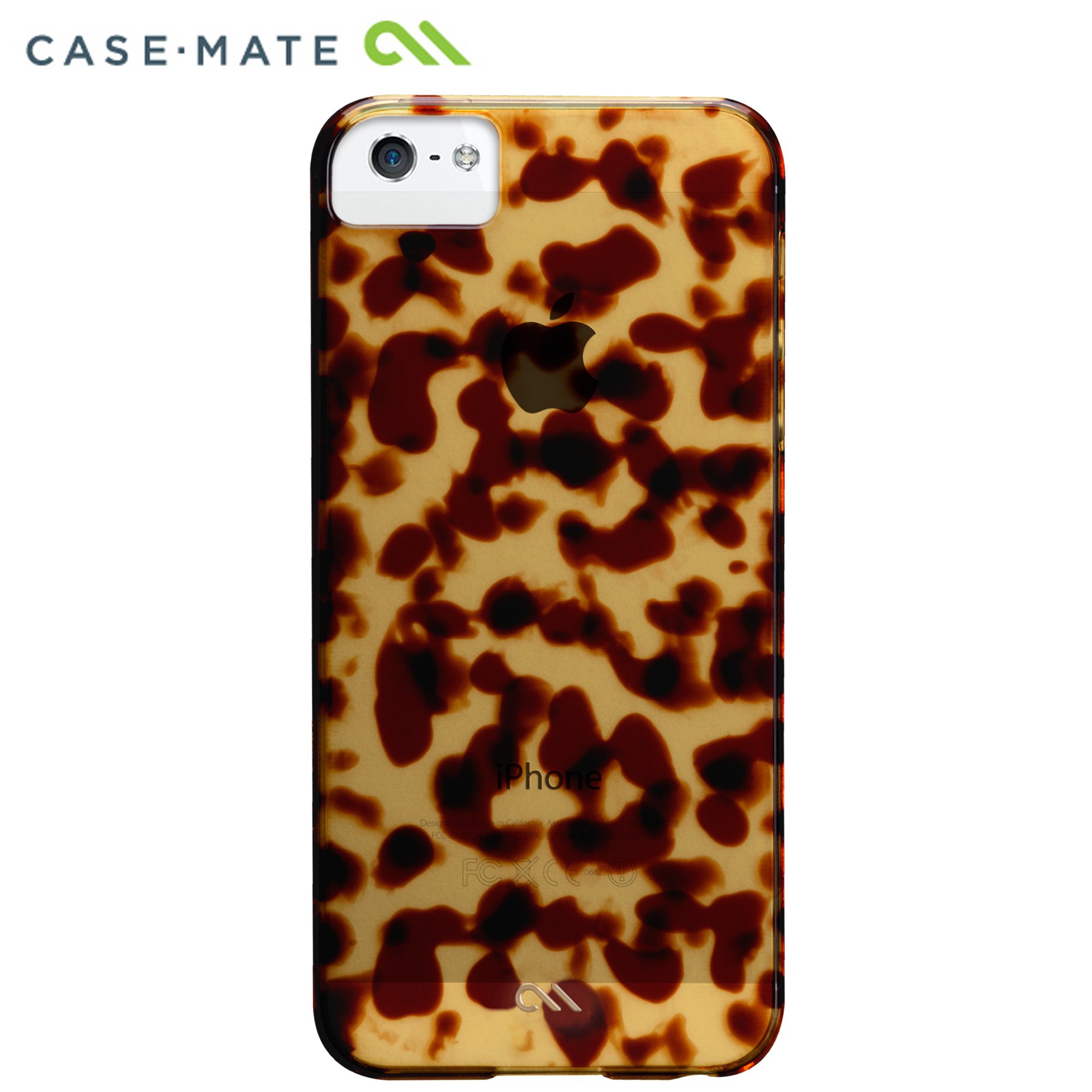Case Mate iPhone 5 Tortoise Shell Protective Case - Brown Matte Finish with Retail Packaging | Slim Durable Cover for Everyday Use, Work & Travel