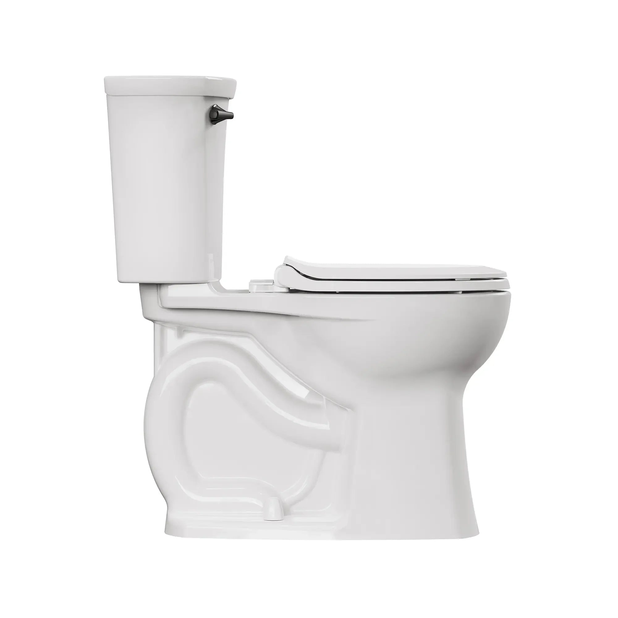 Edgemere® Two Piece 1.28 GPF/4.8 LPF Round Front Toilet - Water Efficient, Comfort Height, Seat Not Included | Perfect for Small Bathrooms & Modern Homes