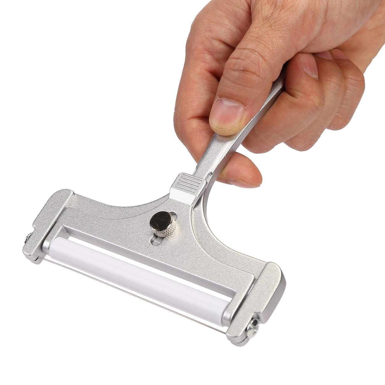 WarmHut Stainless Steel Cheese Slicer Set with Wire Cutter - 2-Piece Kitchen Tool for Soft, Semi-Hard & Hard Cheeses | Perfect for Charcuterie Boards, Wine Pairings & Gourmet Cooking