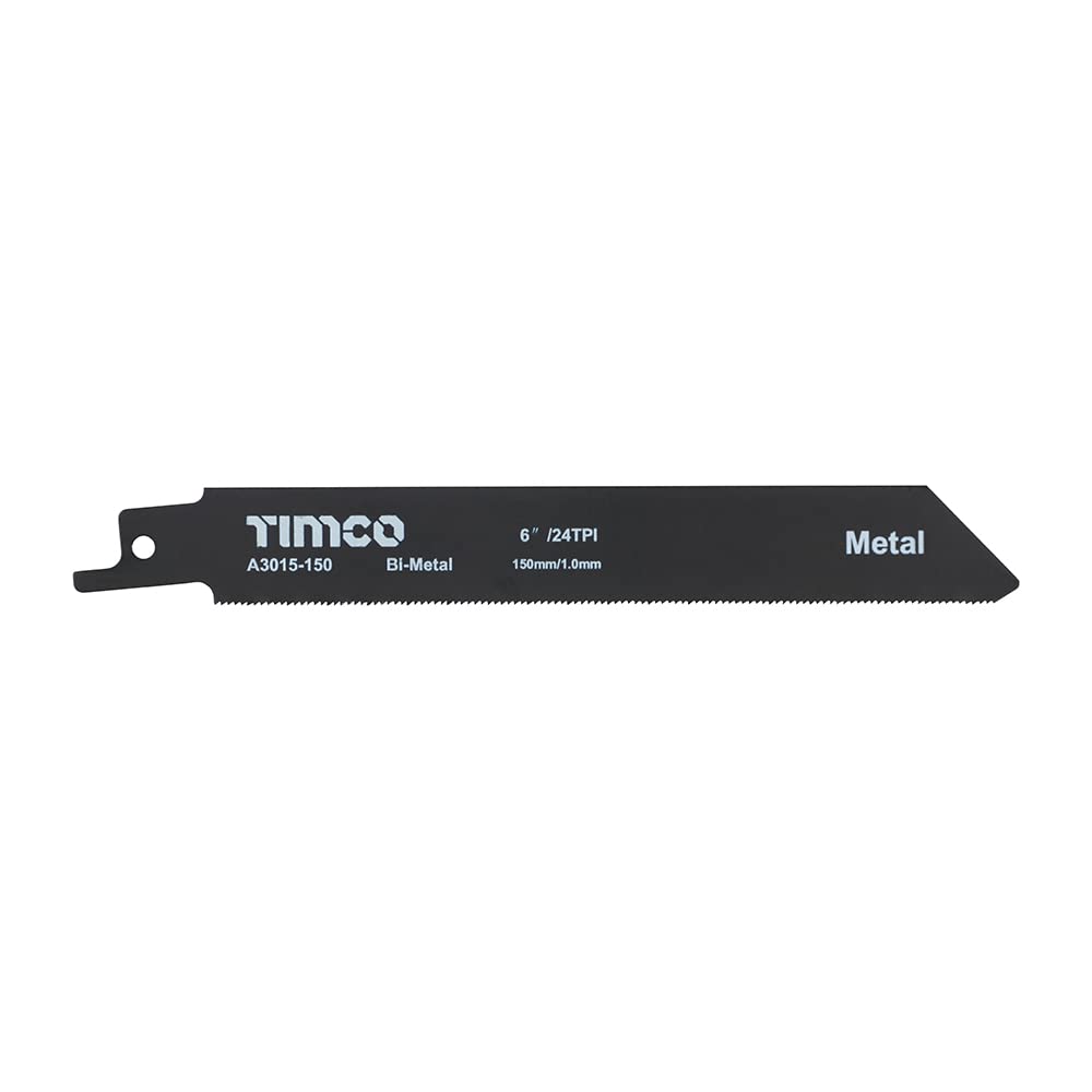 A3015-150 Bi-Metal Sabre Saw Blades 150mm (5-Pack) - High-Performance Metal & Wood Cutting Blades for Demolition, Construction & DIY Projects