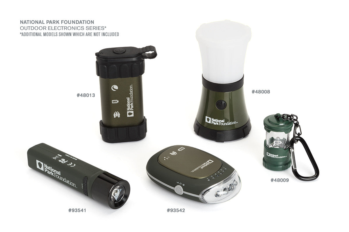 National Park Foundation Rechargeable Power Bank & LED Flashlight - Portable Charger for Camping, Hiking, and Outdoor Adventures (3000mAh Battery Pack)