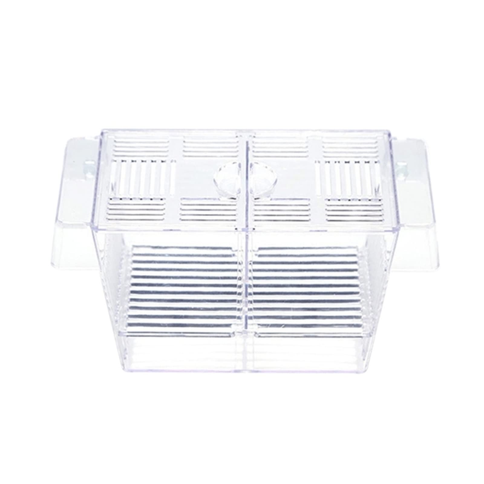 Transparent Plastic Fish Breeding Box with Suction Cups - Aquarium Hatchery & Isolation Tank for Guppy, Tropical Fish (Small) | Perfect for Safe Fry Rearing & Fish Quarantine