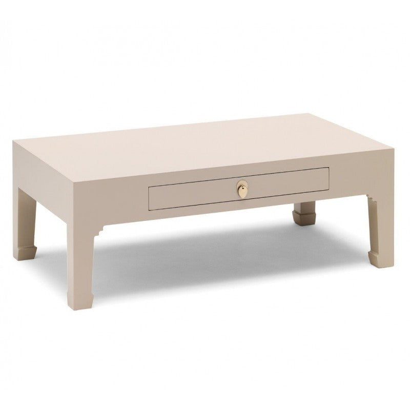 Golden Dragon Oriental Painted Solid Wood Grey Coffee Table 110x60x45cm - Modern Living Room Furniture for Home Decor & Small Space