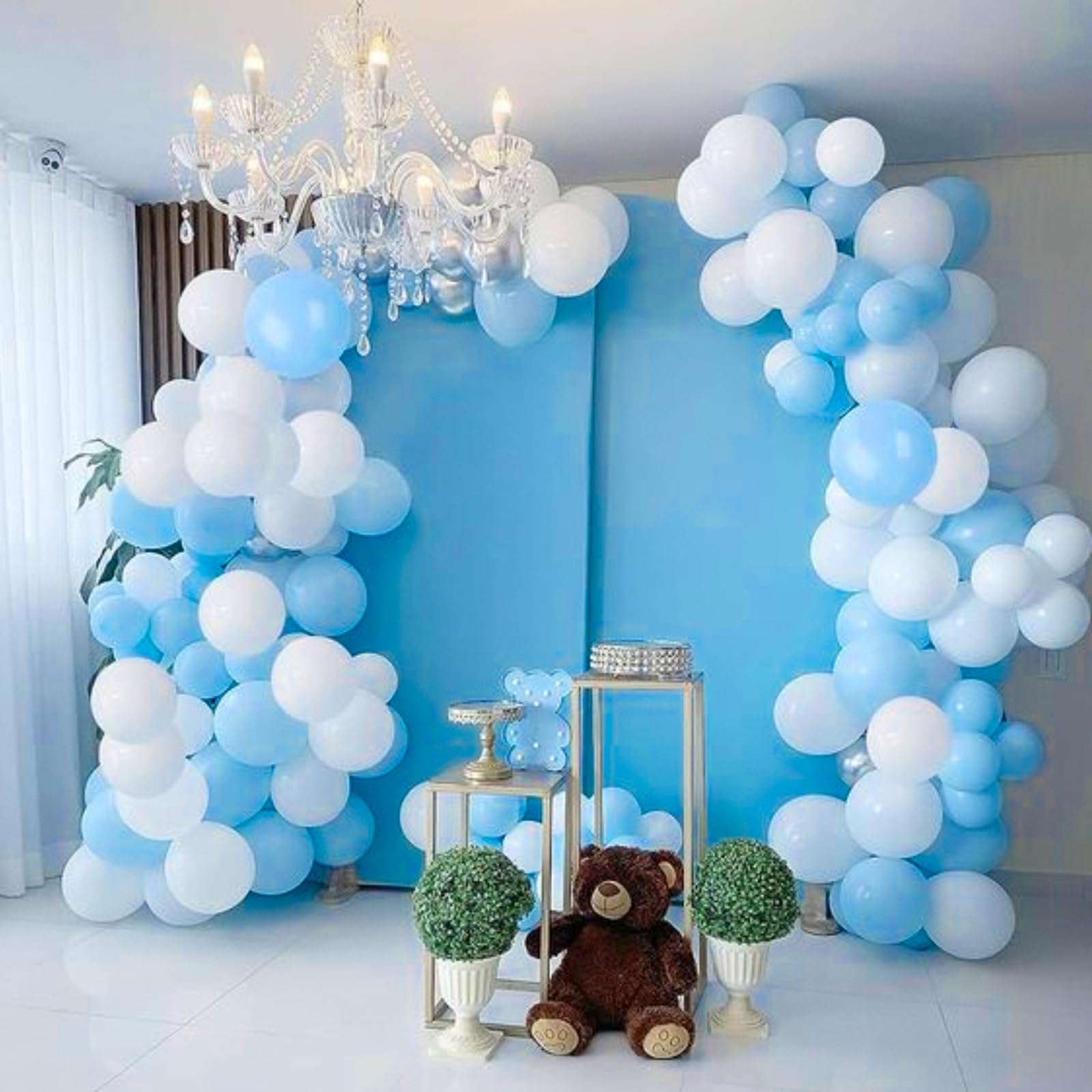 50 Pack 12 Inch Matte Light Blue Balloons for Party Decorations - Perfect for Balloon Garlands, Arches, Birthday Parties & Baby Showers | Premium Latex Balloons for Indoor/Outdoor Events & Photo Backdrops