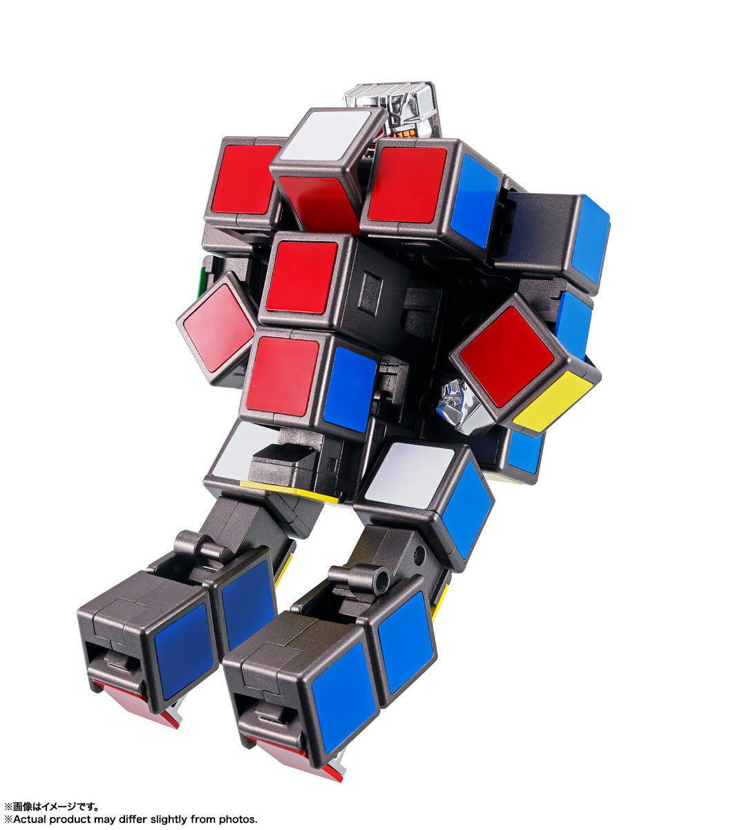 Bandai Chogokin Rubik's Cube Transforming Robot Action Figure - Collectible Toy for Anime Fans & Puzzle Lovers - Perfect for Display, Gifts, and Interactive Play
