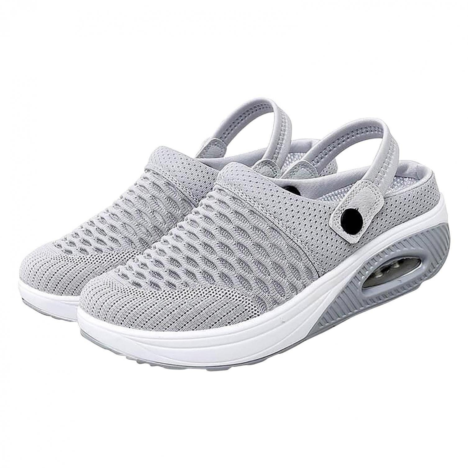 **Women's Diabetic Walking Shoes - Air Cushion Orthopedic Slip-On Sneakers with Arch Support, Breathable Mesh for Comfort & Pain Relief - Ideal for Casual Wear, Home & Outdoor Walking**