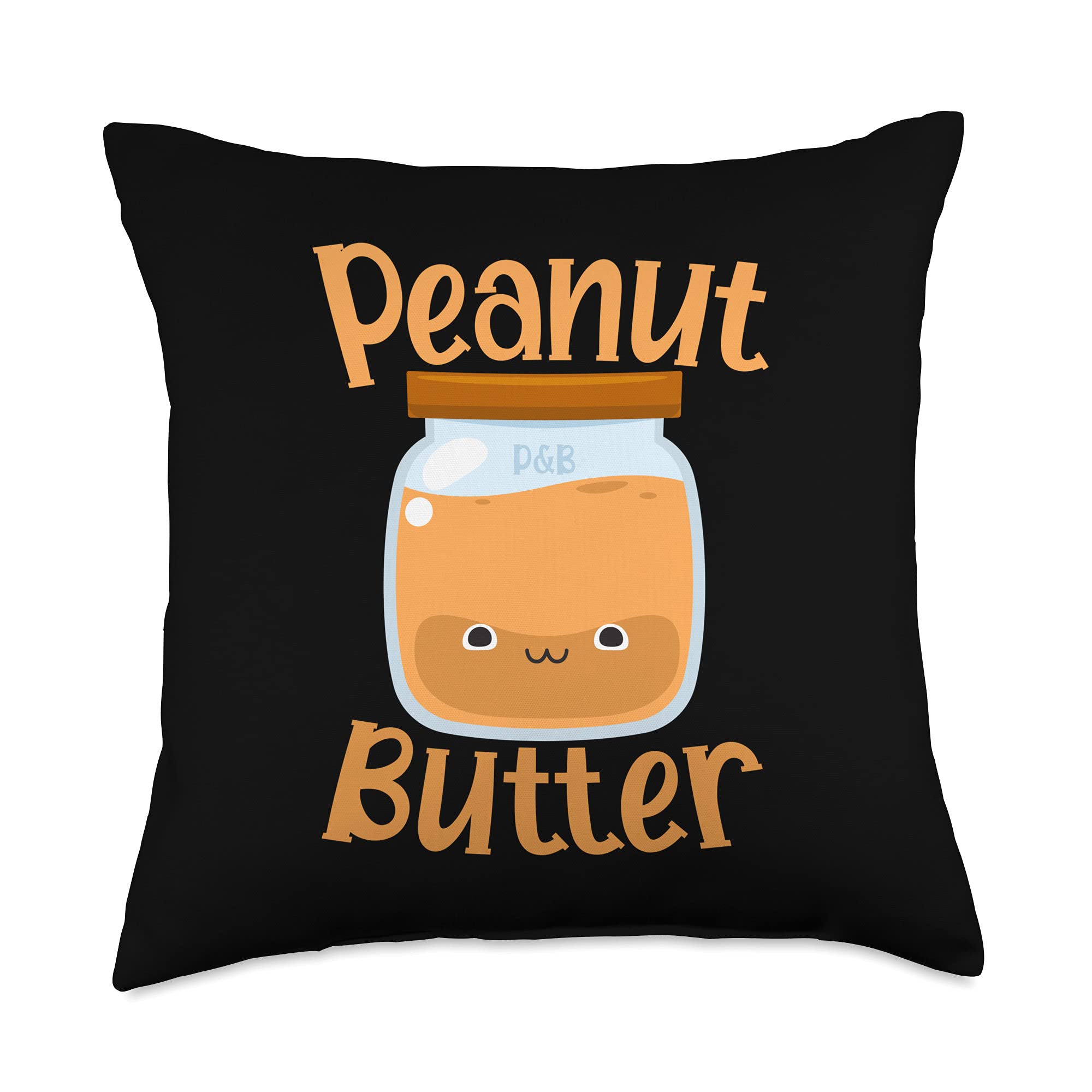 Halloween Matching Shirt & Kawaii Peanut Butter Jelly Throw Pillow Set - 18x18 Inch Multicolor Cute Decor for Couples Costume, Home Decor, Gift Idea