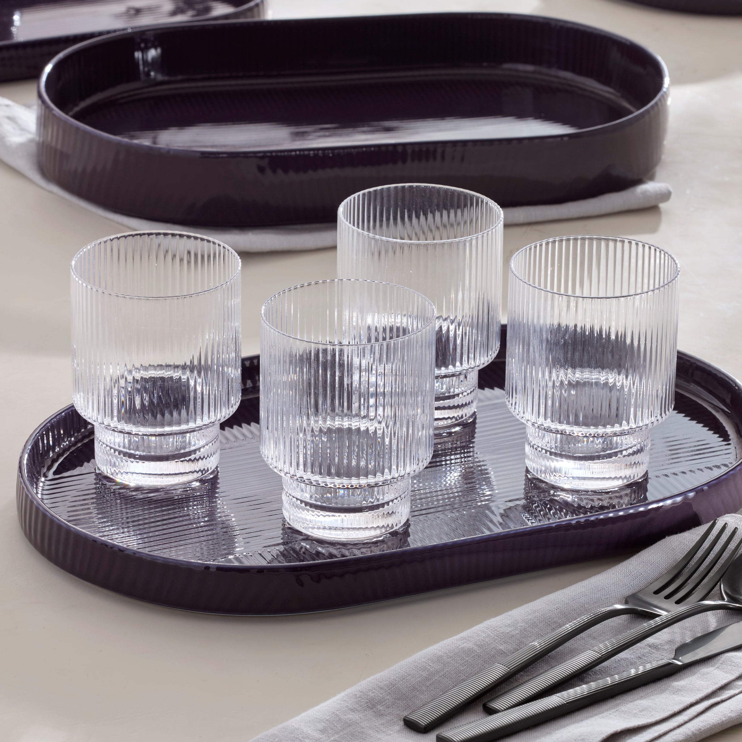 Modulus Vapor Tumblers Set of 4 - 20oz Stainless Steel Insulated Cups with Lid & Straw - Perfect for Coffee, Tea, Iced Drinks at Home, Office or Outdoor Activities