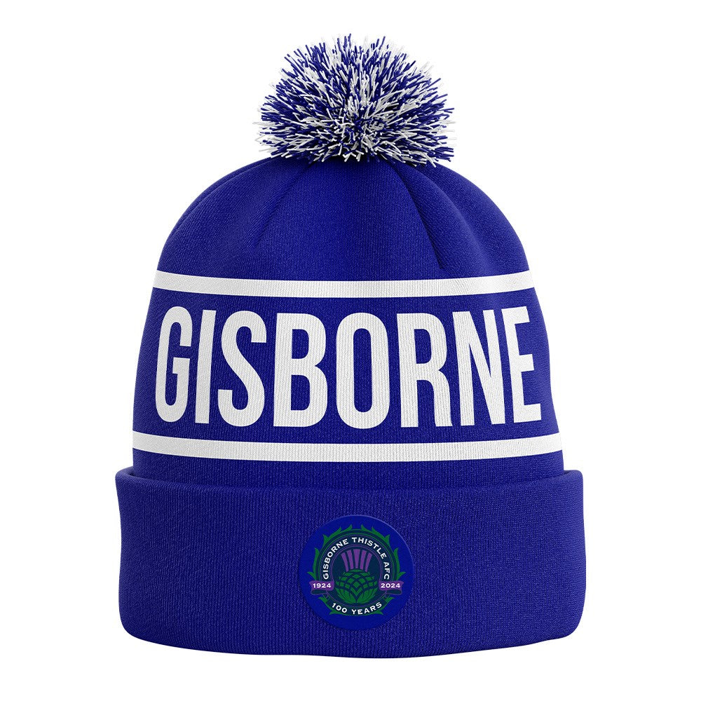 Gisborne Thistle AFC Club Bobble Hat - Warm Knitted Beanie for Soccer Fans - Perfect for Match Days & Outdoor Winter Activities