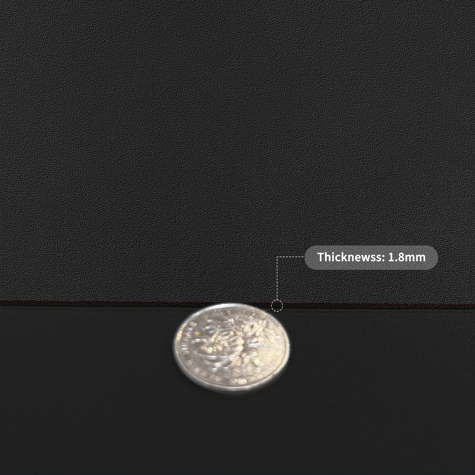 Premium 1.8mm Thick Leather Table Cover Protector - 35.4x70.9 Inch Waterproof Dining Table Protector for Kitchen, Living Room & Office - Black (Fits Dining Tables, Coffee Tables & Conference Tables)