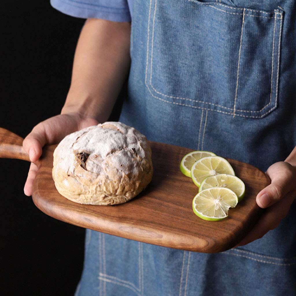 Premium Wooden Cutting Board with Handle - Natural Unpainted Hardwood Chopping Block for Bread, Fruits & Vegetables | Perfect for Kitchen Prep, Charcuterie Boards & Serving Trays (12x18 Inch)