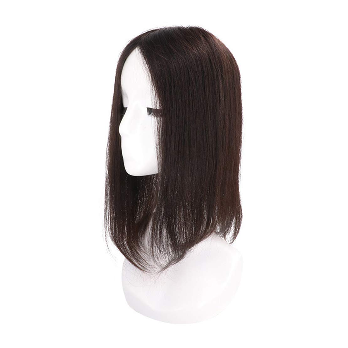 Premium 16-inch Straight Remy Human Hair Toppers for Women with Silk Base - Clip-in Thicken Crown Hairpieces for Thinning Hair | Perfect for Daily Wear, Special Occasions & Styling