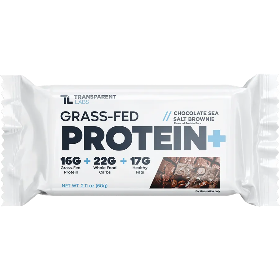 **Transparent Labs Grass Fed Protein+ Bar - High Protein Snack for Muscle Recovery & Energy Boost | Perfect for Post-Workout, Travel & Healthy On-the-Go Nutrition**