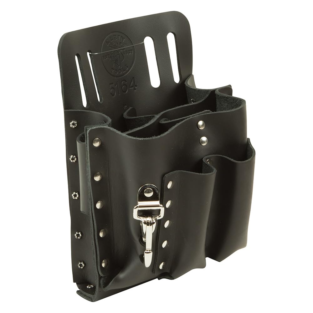 Klein Tools 80014 14-Piece Electrician Kit with Leather Pouch - for Electrical Work & Repairs
