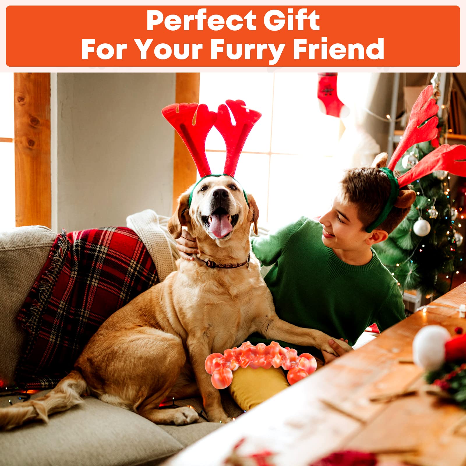 Durable Indestructible Dog Chew Toys for Aggressive Chewers - Tough Training & Teeth Cleaning Toys for Large Breed Dogs - Long-Lasting Busy Toy for Playtime, Crate Training & Anxiety Relief