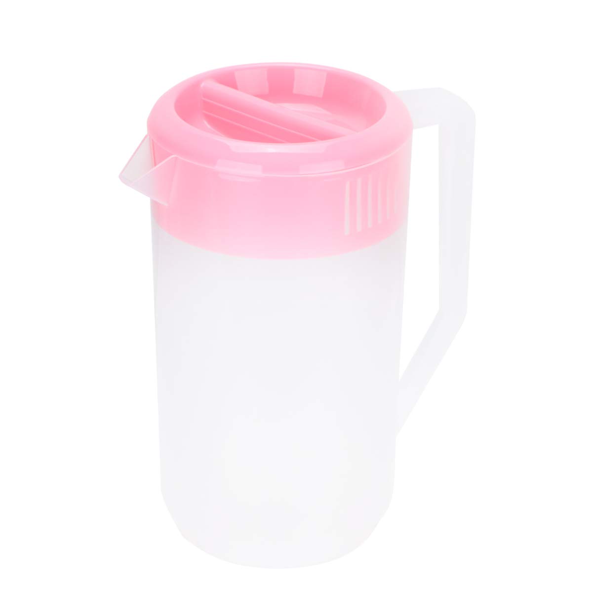Hemoton 2-Quart Plastic Pitcher with Lid - BPA-Free Measuring Pitcher for Lemonade, Tea, Beer & Beverages - Leak-Proof Water Pitcher with Scale for Kitchen, Bar & Outdoor Use - White Cold Water Bottle