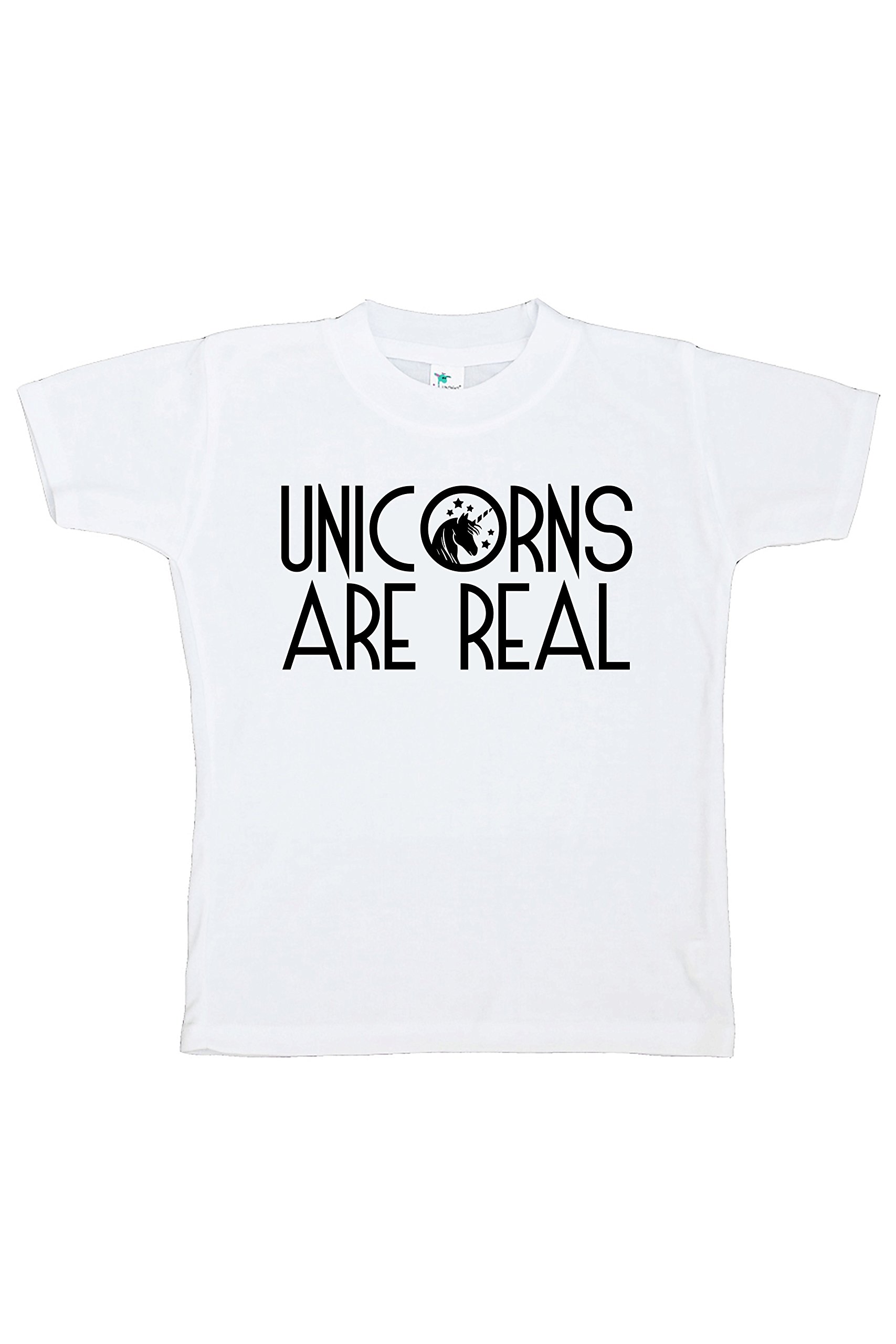 7 ate 9 Apparel Kids Unicorns Are Real Graphic T-Shirt - Cute Unicorn Design Cotton Tee for Girls - Perfect for Birthday Parties, School & Playdates