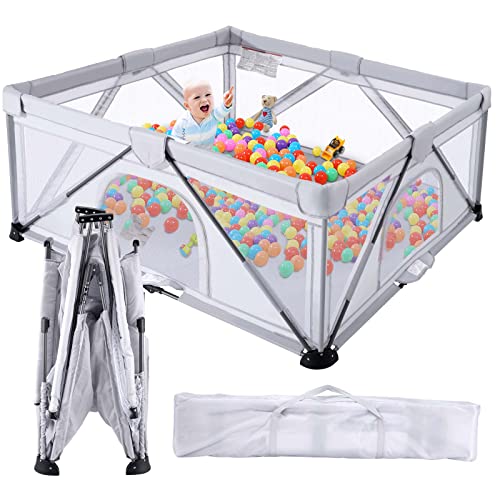 BANIROMAY Extra Large Foldable Baby Playpen - 72