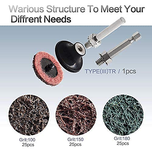 NYXCL Miroku 50 A/O+30 Nylon Roll Lock Quick Change Discs Set with 1/4