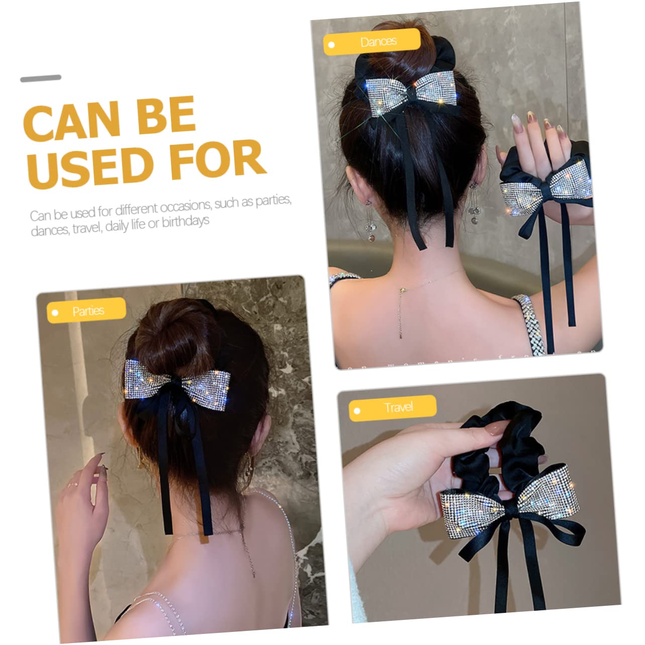 Minkissy Fashion Hair Bows - Elegant Bow Hair Ties & Ponytail Holders for Women & Girls | Perfect for School, Parties, Weddings & Everyday Style