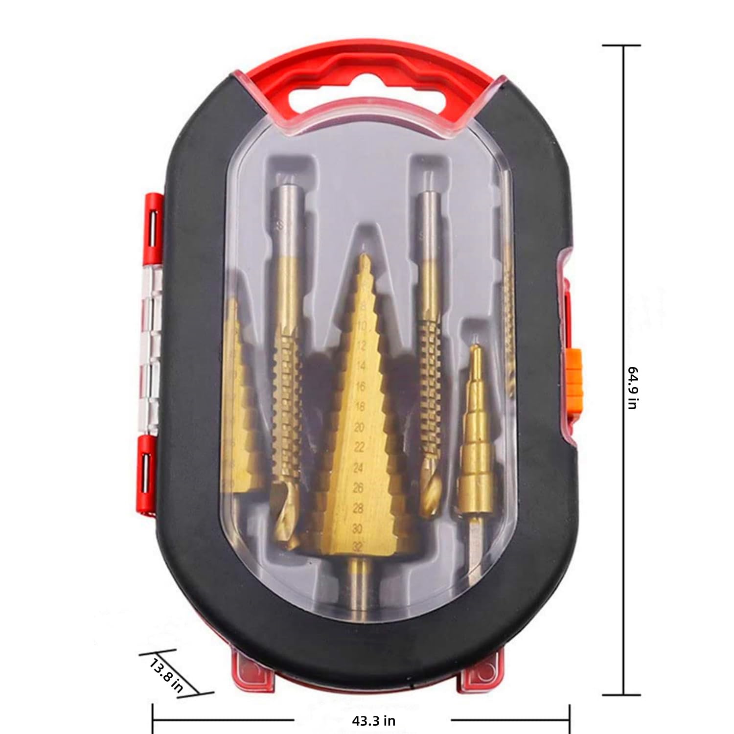 6PCS Titanium Coated HSS Drill Bit Set - 3 Step Drill Bits & 3 Twist Drill Bits for Metal, Wood, Plastic | Perfect for DIY Projects, Home Repairs, and Professional Metalworking