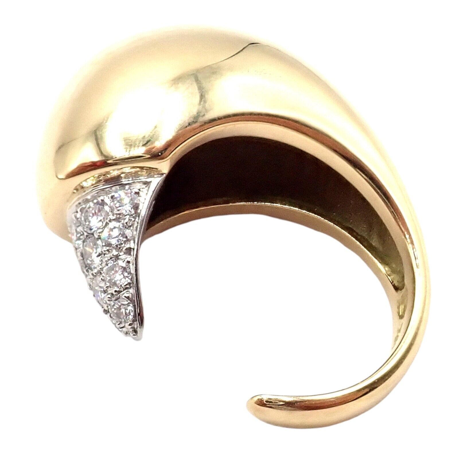Authentic Tiffany & Co. Elsa Peretti 18k Yellow Gold Diamond Bird Ring - Luxury Jewelry Gift for Women, Perfect for Anniversaries & Special Occasions