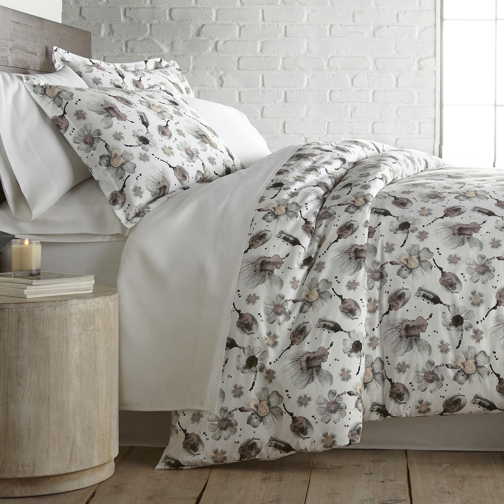 Southshore Fine Living 100% Cotton King Size Duvet Cover - 300 Thread Count Sateen Weave, Hotel Luxury Bedding, Machine Washable Grey Comforter Cover for California King Beds | Perfect for Master Bedrooms, Guest Rooms & Luxury Hotels
