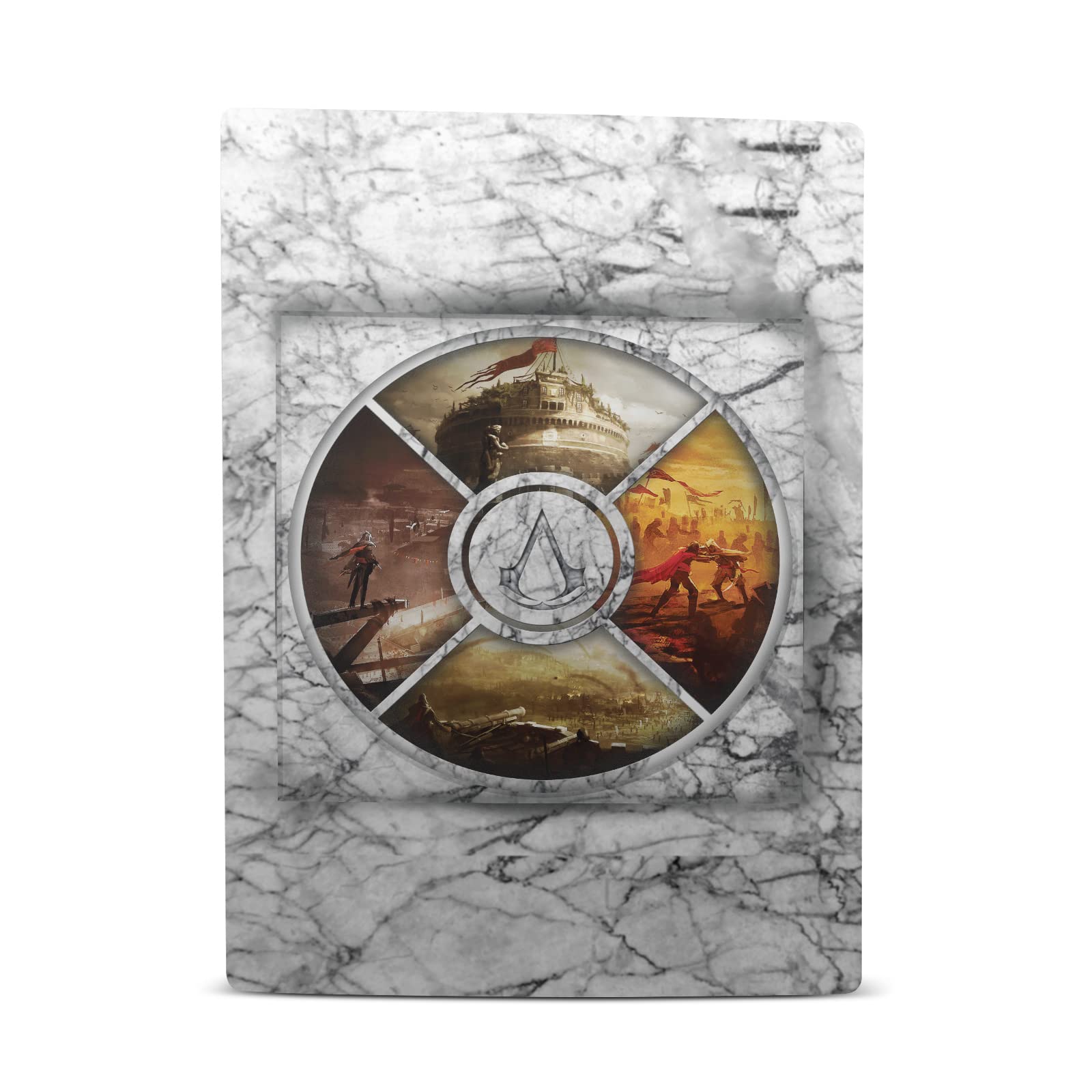 Officially Licensed Assassin's Creed Brotherhood Matte Vinyl Skin Decal for Sony PS5 Digital Edition - Gaming Console Cover with Logo Graphics - Perfect for Gamers & Collectors