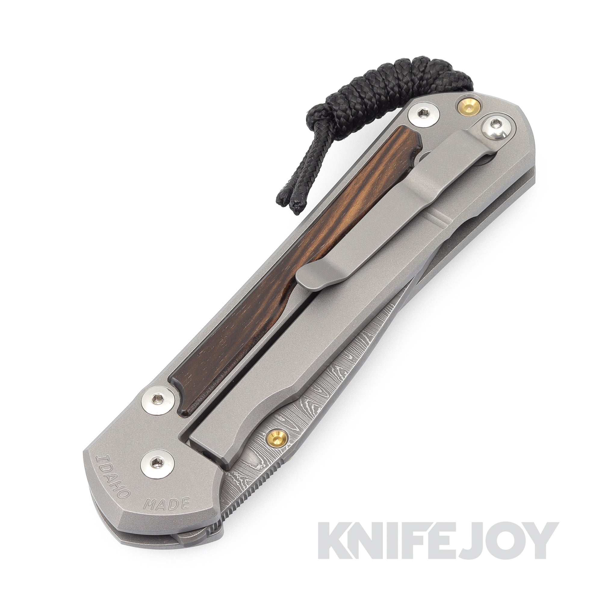 Chris Reeve Knives Large Sebenza 31 Left Hand Raindrop Damascus Folding Pocket Knife - Macassar Ebony Inlay, Matte Finish - Perfect for EDC, Outdoor Adventures & Collectors
