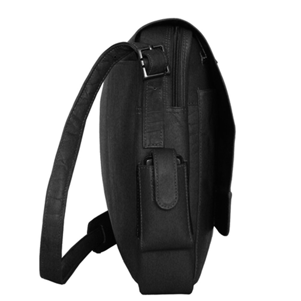 NBA Utah Jazz Black Leather Laptop Messenger Bag for Men & Women - Stylish Work Bag for Office, Business, Travel & School