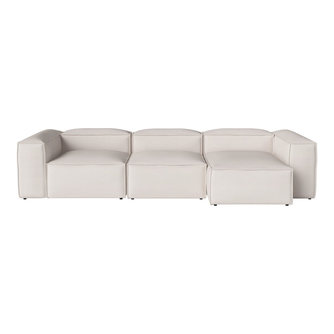 Cosima 3-Seater Sofa with Chaise Lounge - Modern L-Shaped Sectional Couch for Living Room, Apartment & Home Theater Comfort