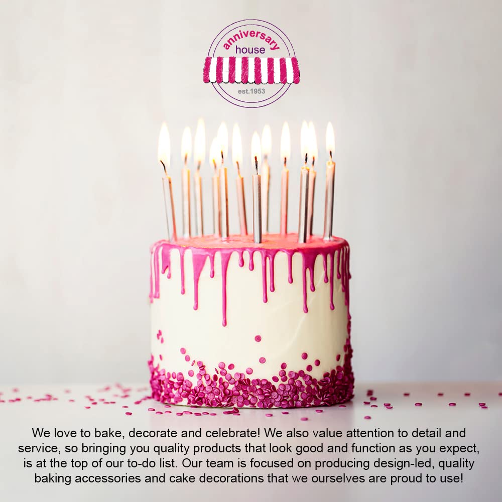 Anniversary & Birthday Rainbow Cake Topper - 12x9cm Pastel Rainbow Cake Decorations | Sturdy Paper Topper for Wedding, Baby Shower & Party Cakes | J150