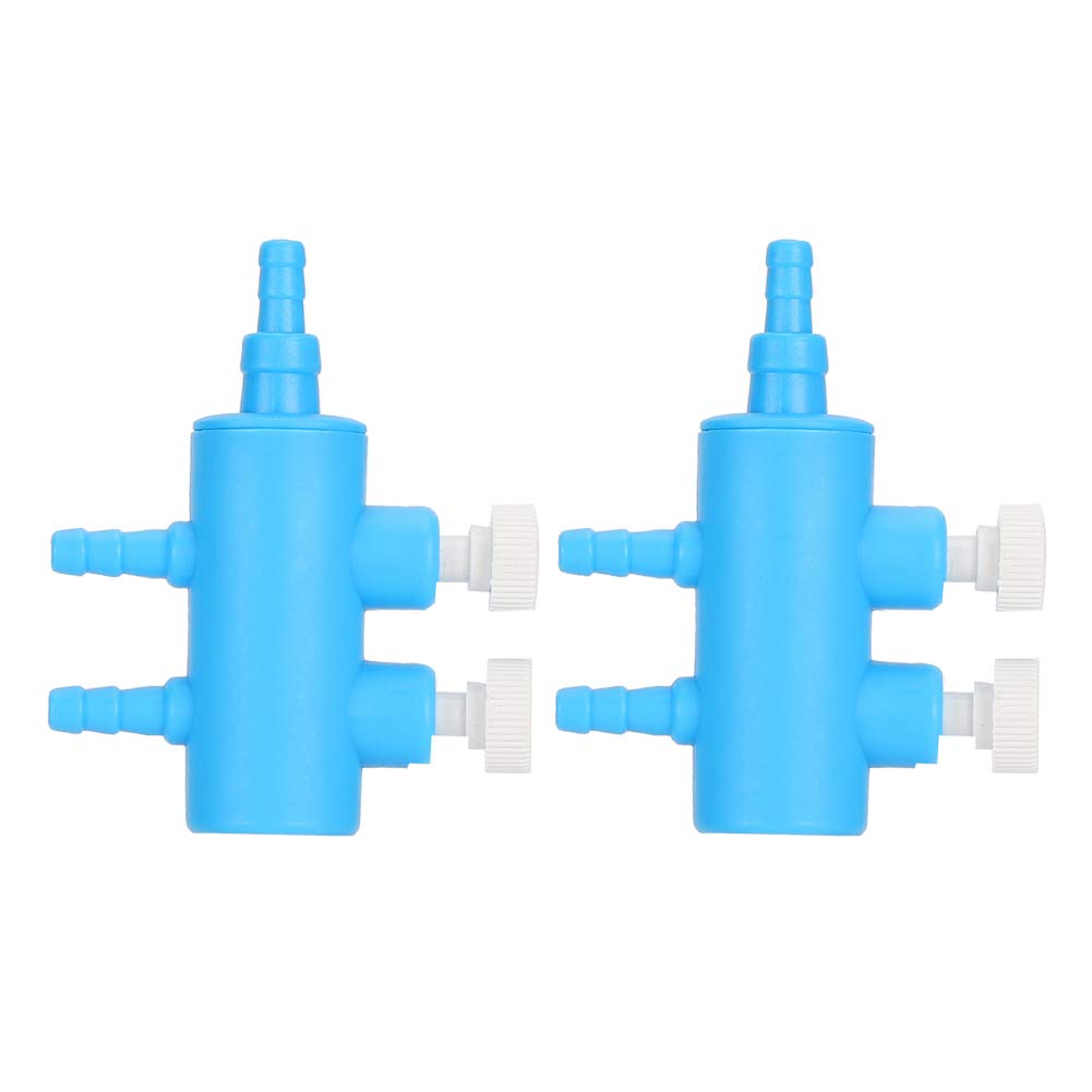 Pssopp 2-Pack Aquarium Air Flow Control Valve - Adjustable Airline Splitter Connector for Fish Tank Air Pumps | Perfect for Multiple Tank Setups & Bubble Regulation